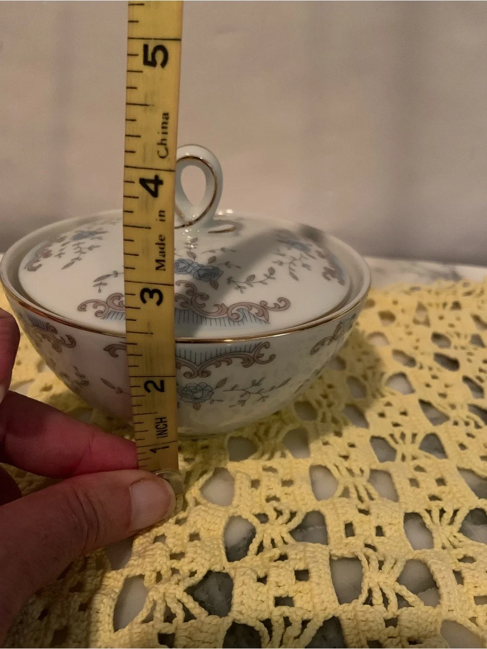 Vintage Imperial China “Seville” Blue Floral Cream & Sugar Bowl Set